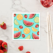スイカライムいちご果実夏パターン スタンダードカクテルナプキン (インサイチュ)