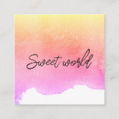 スイカラフルーツQrコーモダンドスクエア スクエア名刺 (正面)