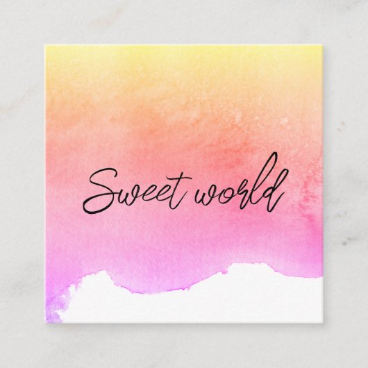 スイカラフルーツQrコーモダンドスクエア スクエア名刺 (正面)