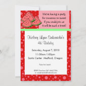 スイカレッドピンク招待状 招待状 (裏面)