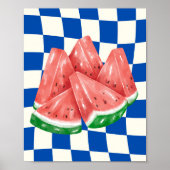 スイカレトロアートキッチンサマーフルーツウォール ポスター (正面)