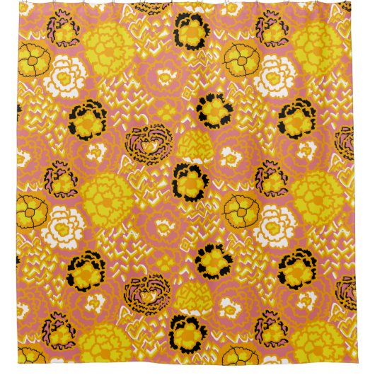 スイカレモン金ゴールド シャワーカーテン (正面)