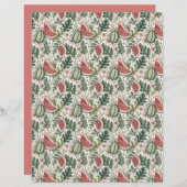 スイカヴィンテージボンタニックスクラップブック紙赤 (正面/裏面)