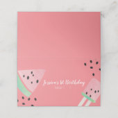 スイカースイカー誕生日シーズアイスクリポップ・アートのーム プレイスカード (外部開封)