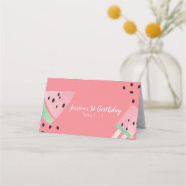 スイカースイカー誕生日シーズアイスクリポップ・アートのーム プレイスカード