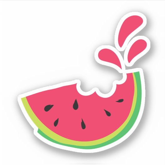 スイカ一口 シール (正面)
