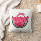 スイカ付きイルカ クッション (ブランケット)