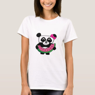 スイカ付きガールパンダ Tシャツ