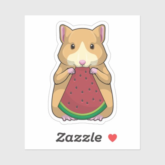 スイカ付きハムスター シール (シート)