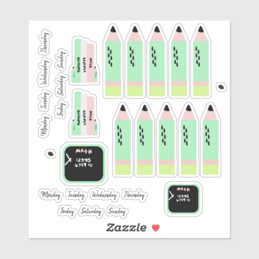 スイカ供給新学期先生 シール (シート)