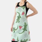 スイカ切りの継ぎ目のないワニ模様。 エプロン (インサイチュ)