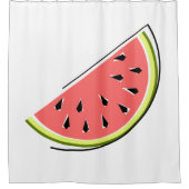 スイカ切りシャワーカーテン シャワーカーテン (正面)