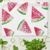 スイカ切りフルーツ水彩キッチンタオル キッチンタオル (折り畳み)