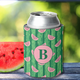 スイカ切りモノグラム 缶クーラー