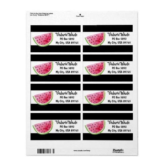 スイカ切り住所 シール (フルシート)