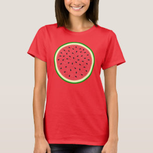 スイカ切り夏の果物 Tシャツ