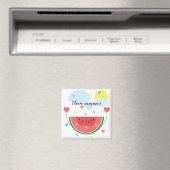 スイカ切り文字「私は夏が大好き」 マグネット (インサイチュ (食洗機))