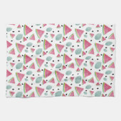 スイカ切り水彩手絵を描形 キッチンタオル (横)