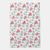 スイカ切り水彩手絵を描形 キッチンタオル (縦)