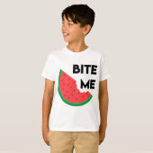スイカ切り皮肉なフルーツパン噛む Tシャツ (正面フル)