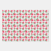 スイカ切り種子カッコいいフルーツパターン ラッピングペーパーシート (正面2)