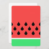 スイカ切片 招待状 (正面/裏面)