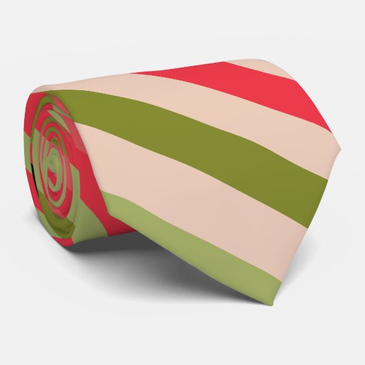スイカ刺激を受けたストライプ ネクタイ (ロール)