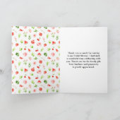 スイカ及びザクロブライダルシャワー サンキューカード (内部)