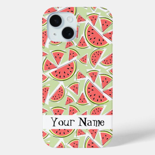 スイカ名数々の緑iPhoneケース Case-Mate iPhoneケース (裏面)