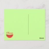 スイカ噛み付き甘感謝してい葉書 ポストカード (裏面)