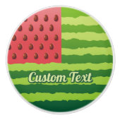 スイカ国旗のセラミックノブ セラミックノブ (正面)