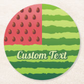 スイカ国旗紙コースター ラウンドペーパーコースター (正面)