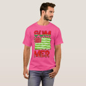 スイカ垂直クール国旗Usa国旗Summer Vaca Tシャツ (正面フル)