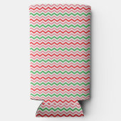 スイカ夏のジグザグストライプ型パターン–56209 スリム缶クーラー (裏面)