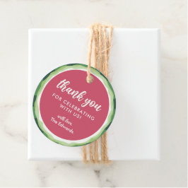 スイカ夏のベビーシャワー フェイバータグ