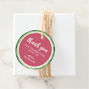 スイカ夏のベビーシャワー フェイバータグ