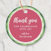 スイカ夏のベビーシャワー フェイバータグ (正面)