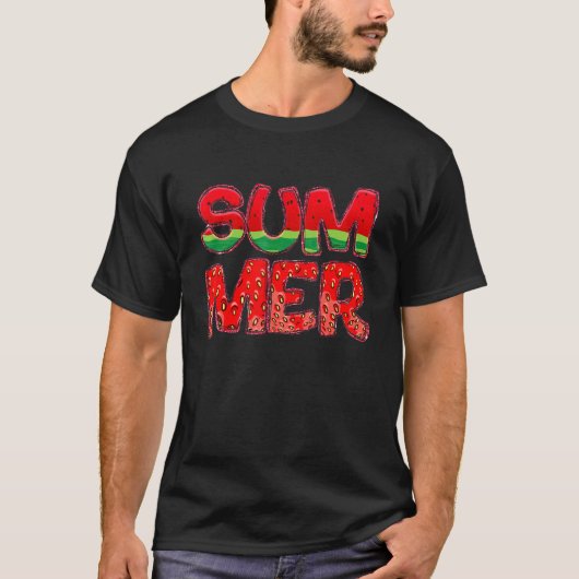スイカ夏の果物 Tシャツ (正面)