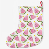 スイカ夏クリスマスツリー大きなクリスマスストック ラージクリスマスストッキング (裏面)