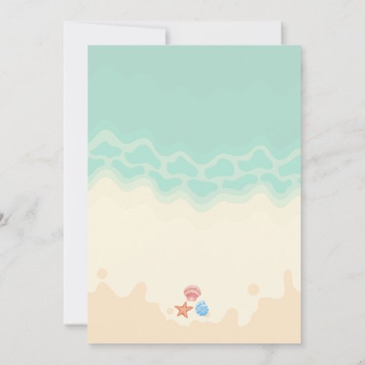 スイカ夏ビーチベビーシャワー 招待状 (裏面)