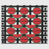 スイカ夏果実幾何学模様 ラッピングペーパー (フラット)