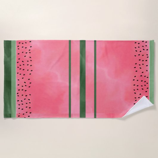 スイカ夏 ビーチタオル (正面)