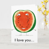 スイカ大好き… カード (黄色い花)