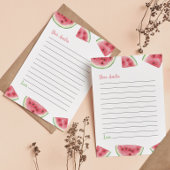 スイカ女の子タイムカプセルノートカード サンキューカード