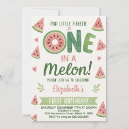 スイカ子供の誕生日招待状&パーティーデコール 招待状