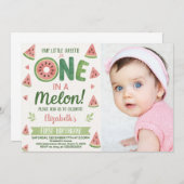 スイカ子供の誕生日招待状&パーティーデコール 招待状 (正面/裏面)