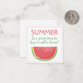 スイカ実在サマーエステートポップ・アートのバイ ノートカード (正面/裏面インサイチュ)