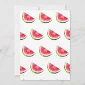 スイカ小さな女の子甘い 招待状 (裏面)