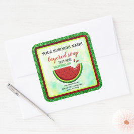 スイカ層ソープスクエアステッカー スクエアシール