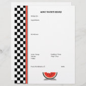 スイカ市松模様にカスタムのレシピページ(なし) (正面/裏面)